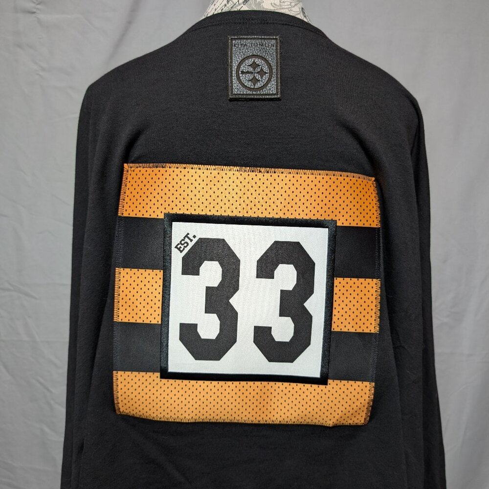 Kiya‎ Tomlin Pittsburgh Steelers Black Gold Shawl Wrap 33 Patch Cotton New OS